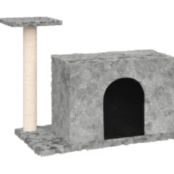 vidaXL Arbre à chat avec griffoir en sisal Gris clair 51 cm