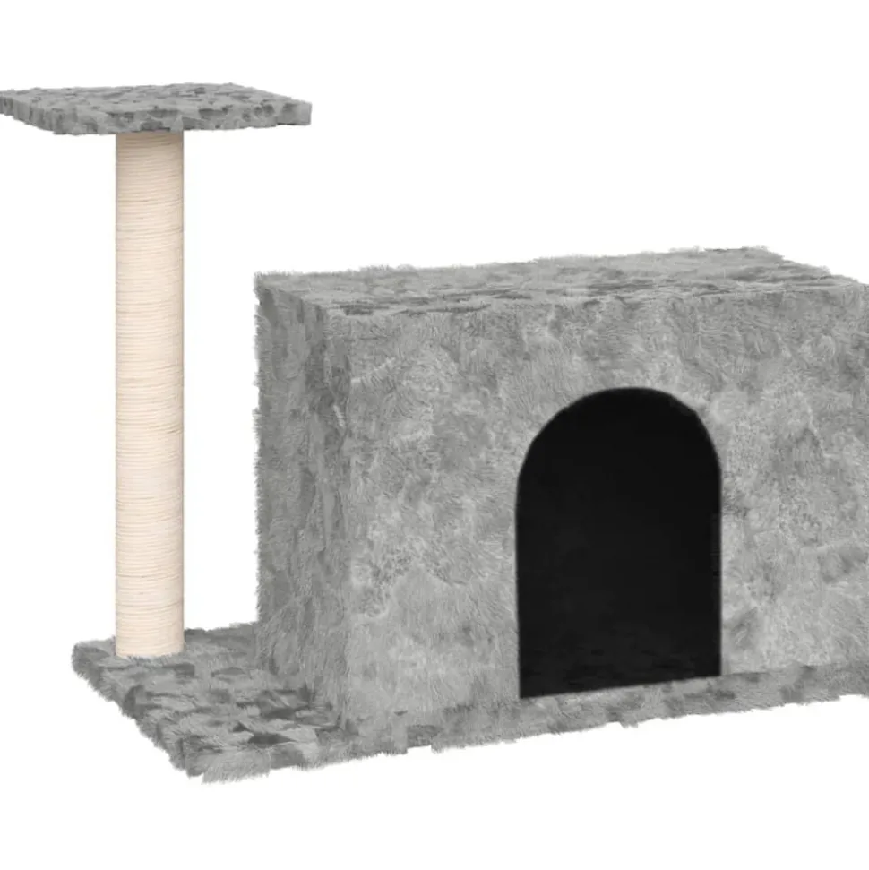 vidaXL Arbre à chat avec griffoir en sisal Gris clair 51 cm