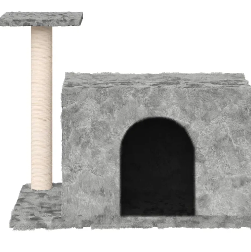 vidaXL Arbre à chat avec griffoir en sisal Gris clair 51 cm