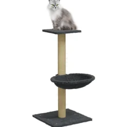 vidaXL Arbre à chat avec griffoir en sisal Gris foncé 74 cm