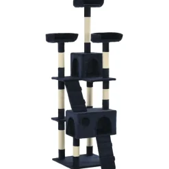 vidaXL Arbre à chat avec griffoirs en sisal 170 cm Bleu