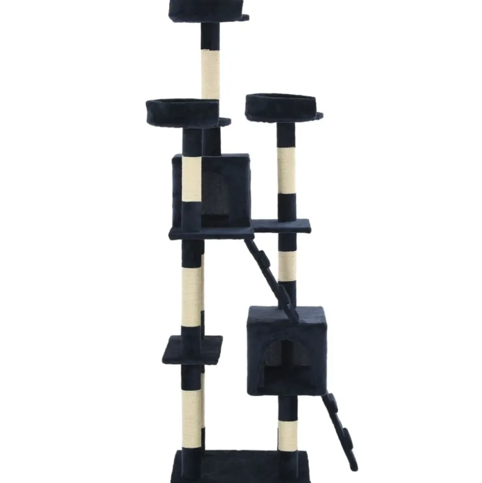 vidaXL Arbre à chat avec griffoirs en sisal 170 cm Bleu