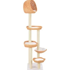 vidaXL Arbre à chat avec griffoir en sisal Naturel Bois de saule