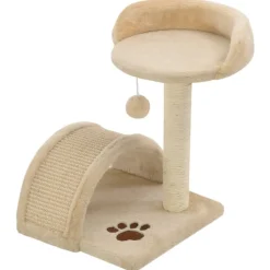 vidaXL Arbre à chat avec griffoir en sisal 40 cm Beige et Marron