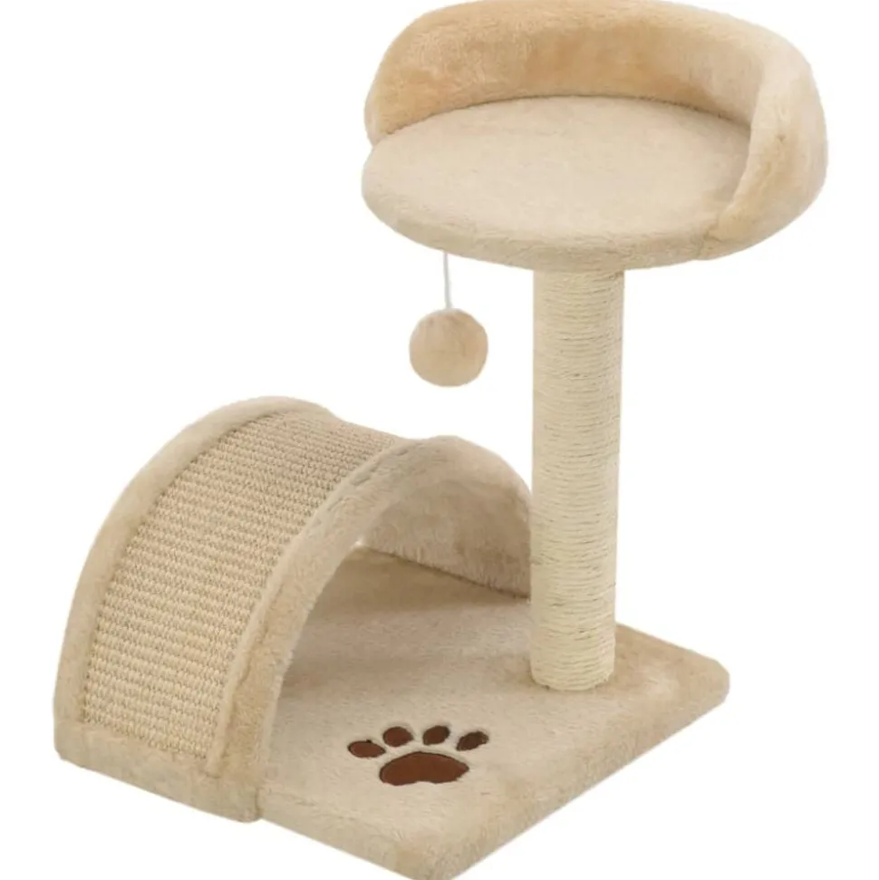 vidaXL Arbre à chat avec griffoir en sisal 40 cm Beige et Marron
