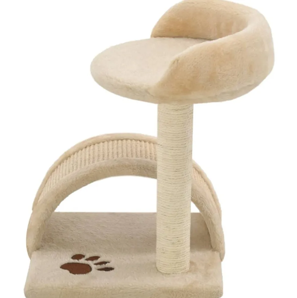 vidaXL Arbre à chat avec griffoir en sisal 40 cm Beige et Marron