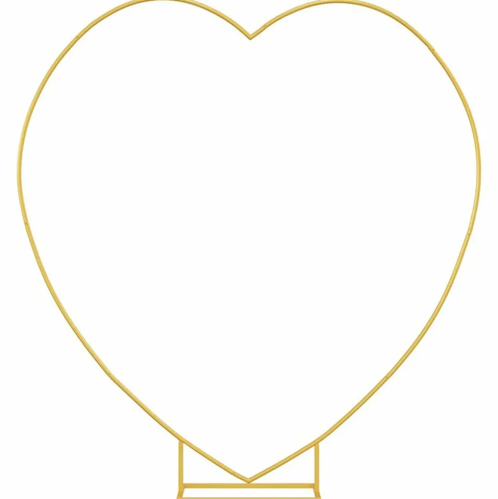 vidaXL Arche de mariage Doré 195 x 35 x 211 cm Acier
