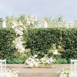 vidaXL Arche de mariage Doré 195 x 35 x 211 cm Acier