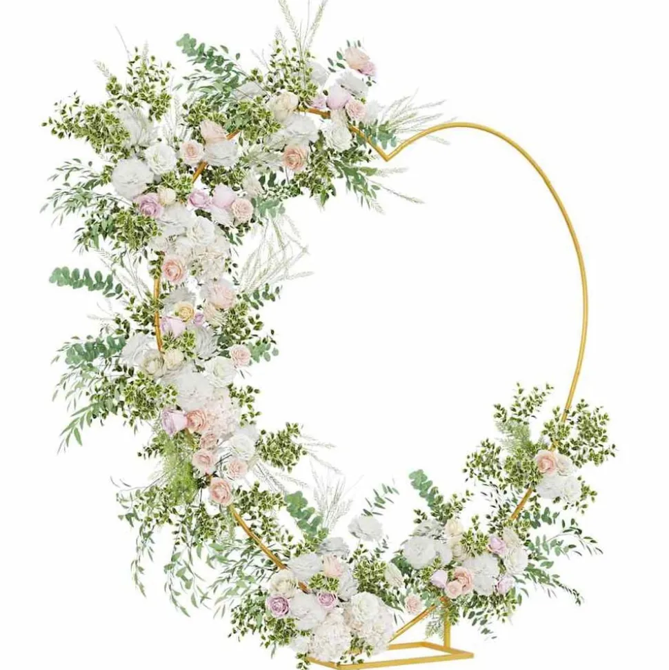 vidaXL Arche de mariage Doré 195 x 35 x 211 cm Acier