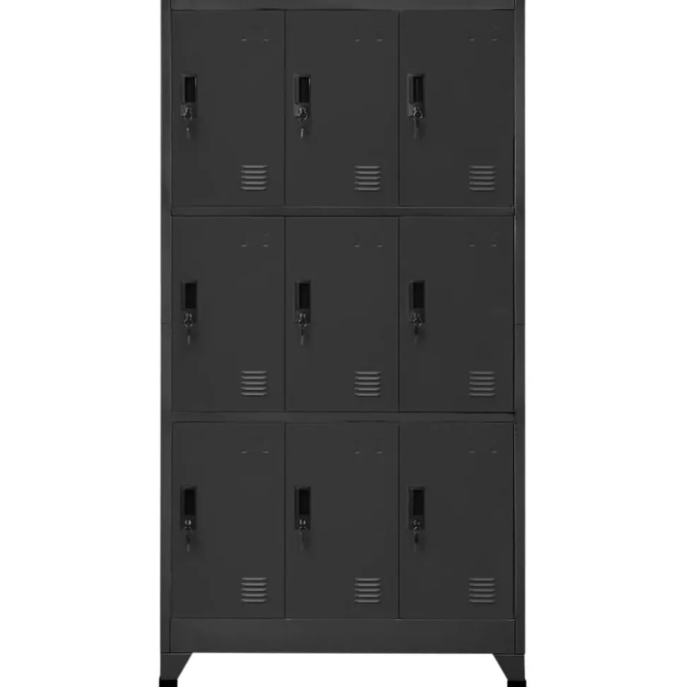 vidaXL Armoire à casiers Anthracite 90x45x180 cm Acier