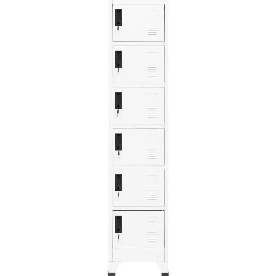 vidaXL Armoire à casiers Blanc 38x40x180 cm Acier