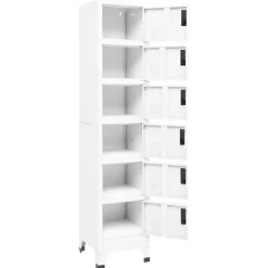 vidaXL Armoire à casiers Blanc 38x40x180 cm Acier