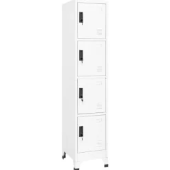 vidaXL Armoire à casiers Blanc 38x45x180 cm Acier