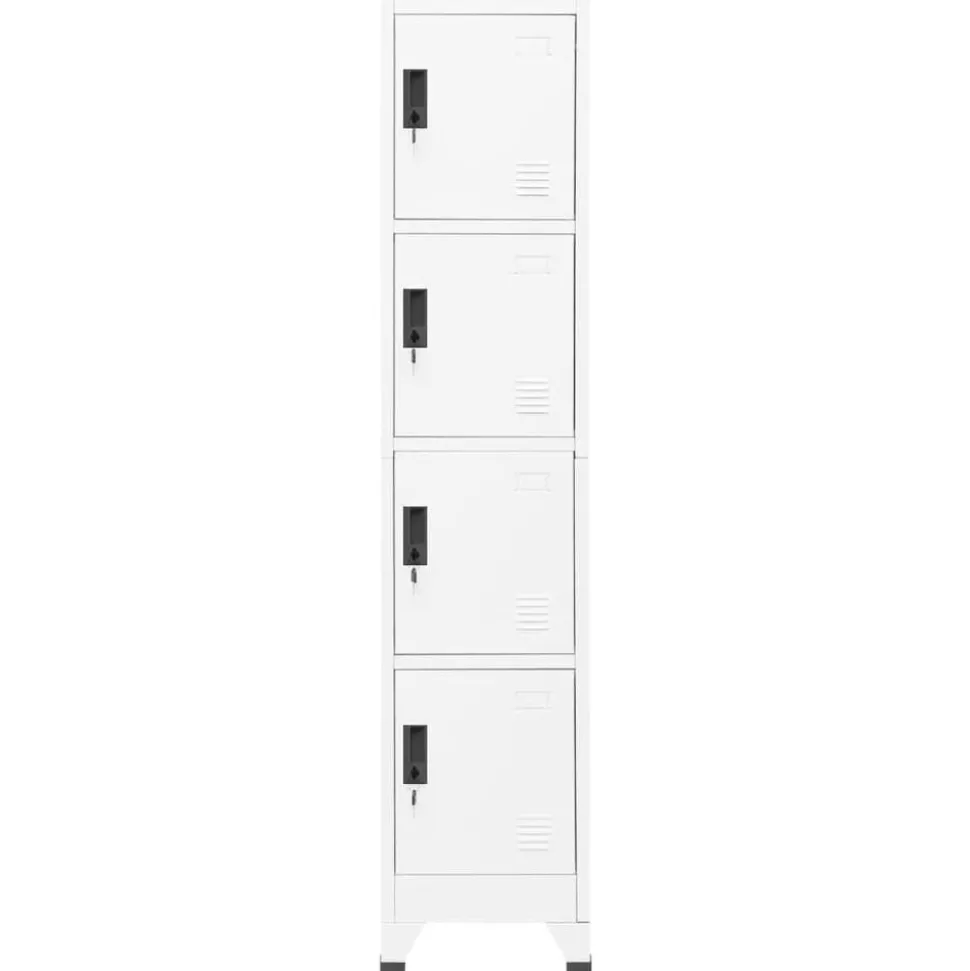 vidaXL Armoire à casiers Blanc 38x45x180 cm Acier