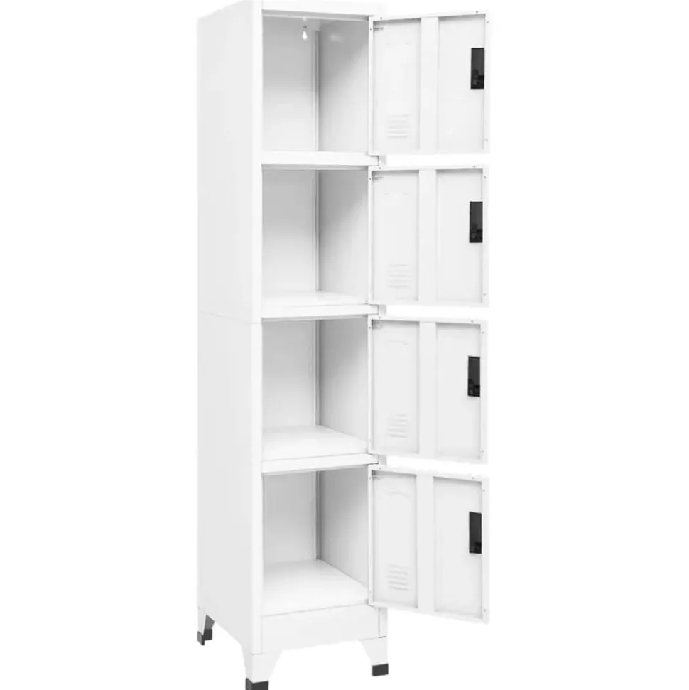 vidaXL Armoire à casiers Blanc 38x45x180 cm Acier