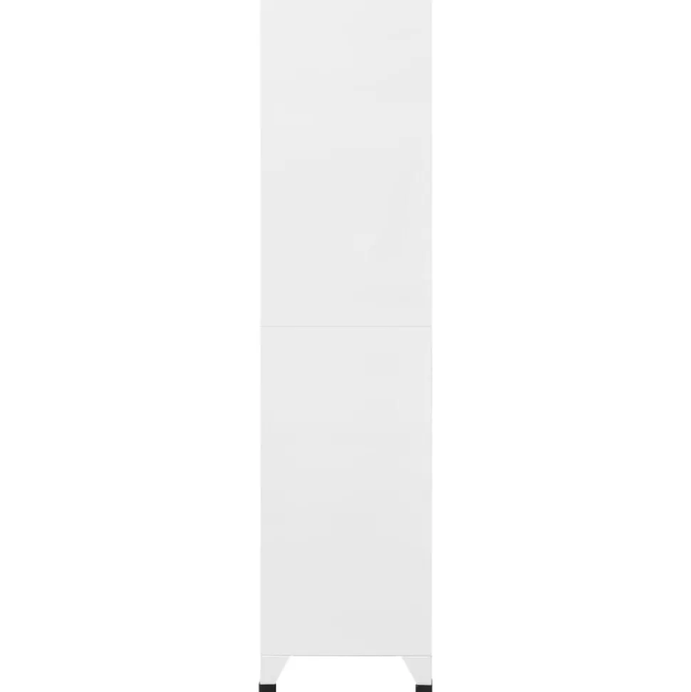 vidaXL Armoire à casiers Blanc 90x45x180 cm Acier