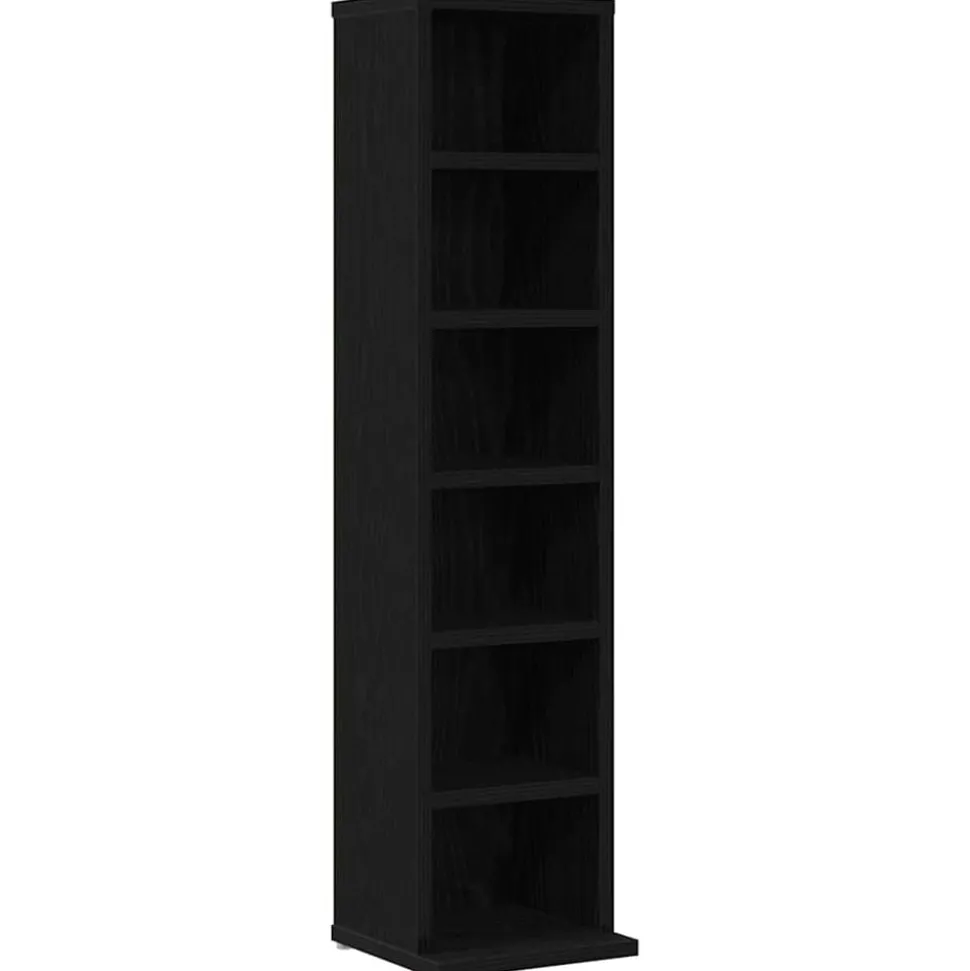 vidaXL Armoire à CD chêne noir 21x20x88 cm bois d'ingénierie