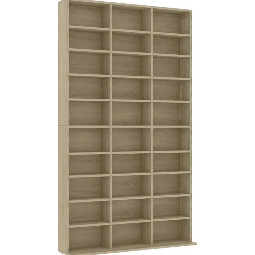 vidaXL Armoire à CD Chêne sonoma 102x23x177,5 cm Bois d'ingénierie