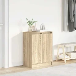 vidaXL Armoire à chaussures chêne sonoma 57x34x76 cm bois d'ingénierie