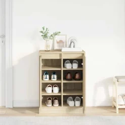 vidaXL Armoire à chaussures chêne sonoma 57x34x76 cm bois d'ingénierie