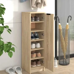 vidaXL Armoire à chaussures Chêne Sonoma 30x35x100cm Bois d'ingénierie