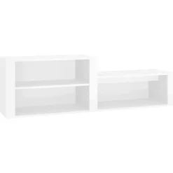 vidaXL Armoire à chaussure Blanc brillant 150x35x45 cm Bois ingénierie