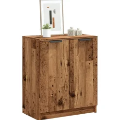 vidaXL Armoire à chaussures vieux bois 59x35x70 cm bois d'ingénierie
