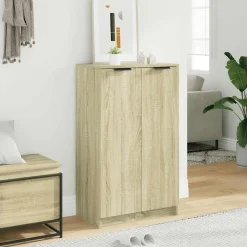 vidaXL Armoire à chaussures Chêne sonoma 59x35x100,5cm Bois d'ingénierie