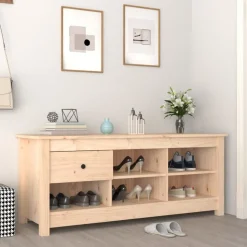 vidaXL Armoire à chaussures 110x38x45,5 cm Bois de pin massif