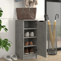 vidaXL Armoire à chaussures Gris béton 30x35x70 cm Bois d'ingénierie