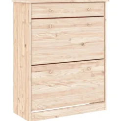 vidaXL Armoire à chaussures ALTA 77x35x96 cm bois massif de pin