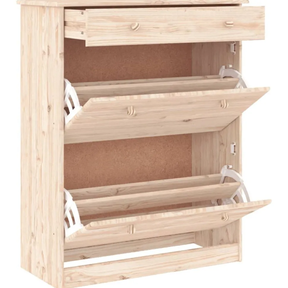 vidaXL Armoire à chaussures ALTA 77x35x96 cm bois massif de pin