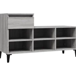 vidaXL Armoire à chaussures Sonoma gris 102x36x60 cm Bois d'ingénierie