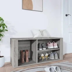 vidaXL Armoire à chaussures Sonoma gris 100x35x45 cm Bois d'ingénierie