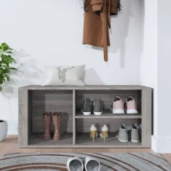 vidaXL Armoire à chaussures Sonoma gris 100x35x45 cm Bois d'ingénierie