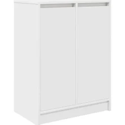 vidaXL Armoire à chaussures blanc 57x34x76 cm bois d'ingénierie