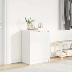 vidaXL Armoire à chaussures blanc 57x34x76 cm bois d'ingénierie