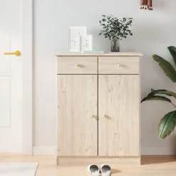 vidaXL Armoire à chaussures ALTA 77x35x96 cm bois massif de pin