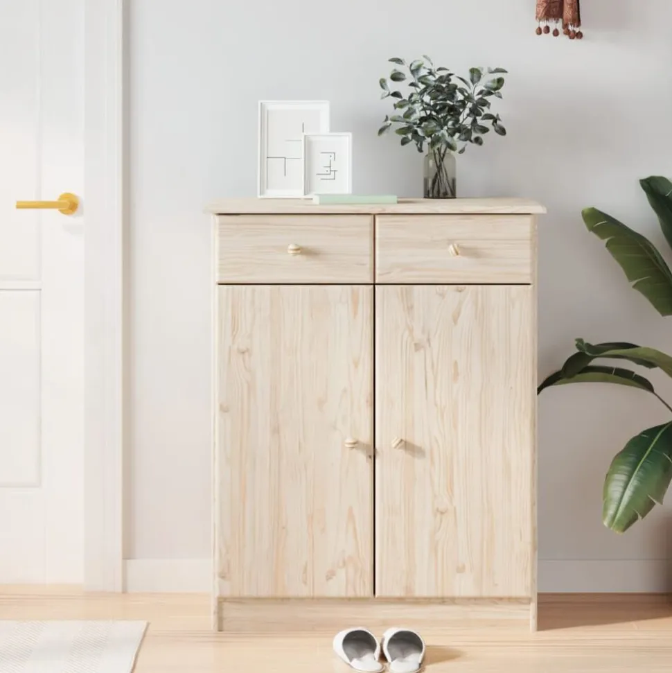 vidaXL Armoire à chaussures ALTA 77x35x96 cm bois massif de pin