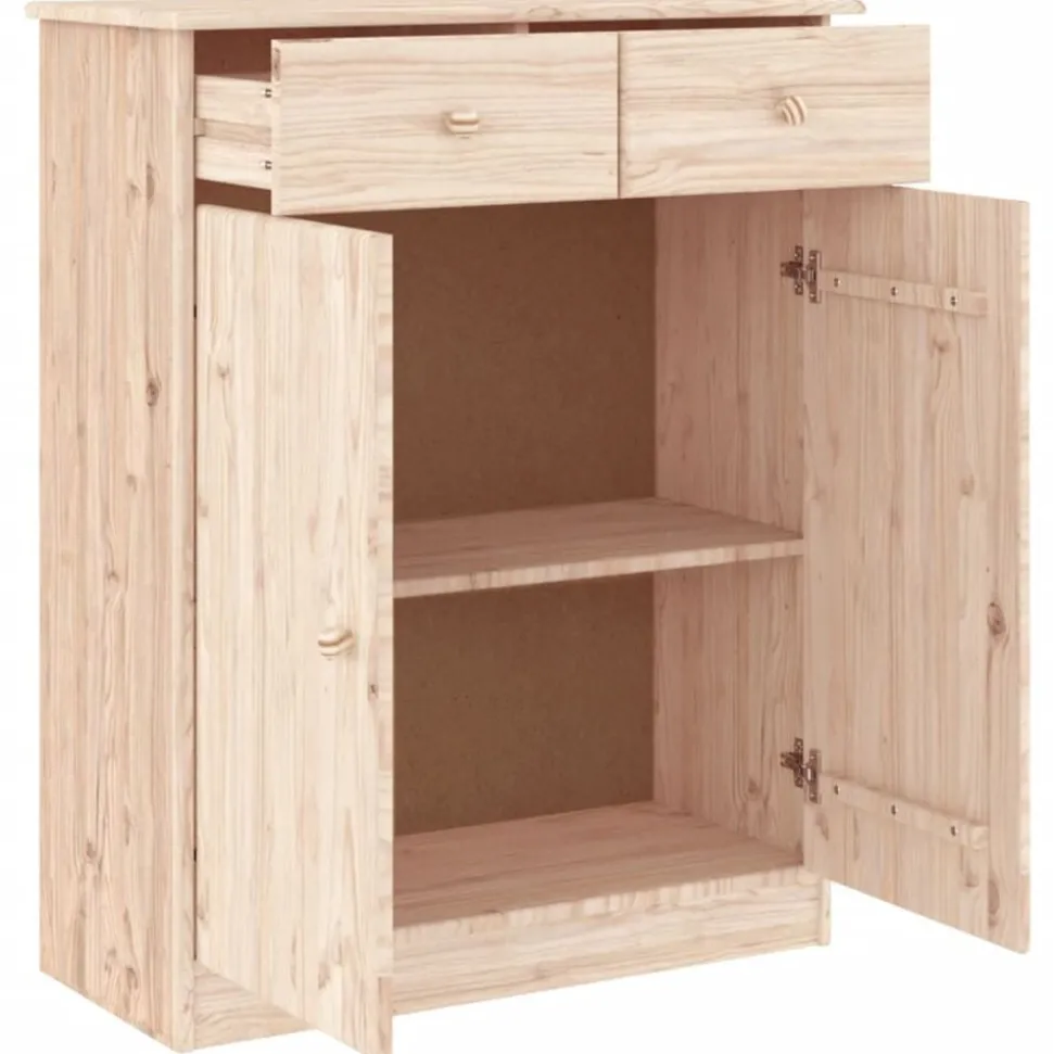 vidaXL Armoire à chaussures ALTA 77x35x96 cm bois massif de pin