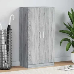 vidaXL Armoire à chaussures Sonoma gris 55x35x108 cm Bois d'ingénierie