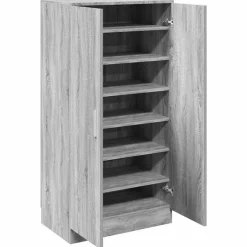 vidaXL Armoire à chaussures Sonoma gris 55x35x108 cm Bois d'ingénierie
