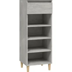 vidaXL Armoire à chaussures Gris béton 40x36x105 cm Bois d'ingénierie