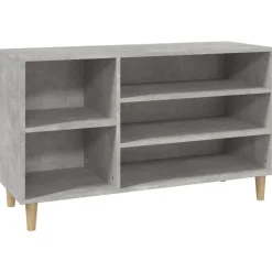 vidaXL Armoire à chaussures Gris béton 102x36x60 cm Bois d'ingénierie