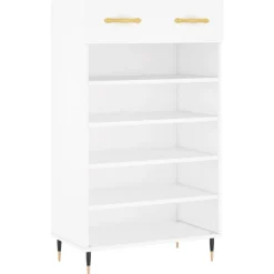 vidaXL Armoire à chaussures blanc 60x35x105 cm bois d'ingénierie