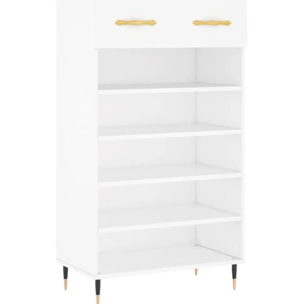 vidaXL Armoire à chaussures blanc 60x35x105 cm bois d'ingénierie