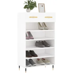 vidaXL Armoire à chaussures blanc 60x35x105 cm bois d'ingénierie