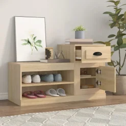 vidaXL Armoire à chaussures chêne sonoma 100x42x60cm bois d'ingénierie