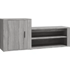 vidaXL Armoire à chaussures Sonoma gris 130x35x54 cm Bois d'ingénierie
