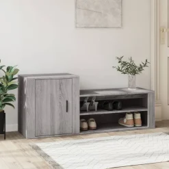 vidaXL Armoire à chaussures Sonoma gris 130x35x54 cm Bois d'ingénierie